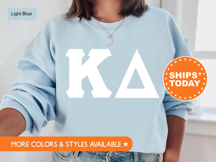 Kappa Delta Basic Letters Sorority Sweatshirt | Kay Dee Hoodie | Big Little Gift | Greek Letters | Sorority Letters | Sorority Gift