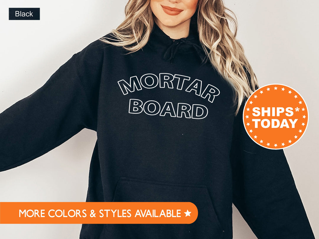 Mortar Board Bold Yet Simple Sorority Sweatshirt | Sorority Gifts | Sorority Gifts For Little | Bid Day Basket | Mortar Board Hoodie _ 8542g
