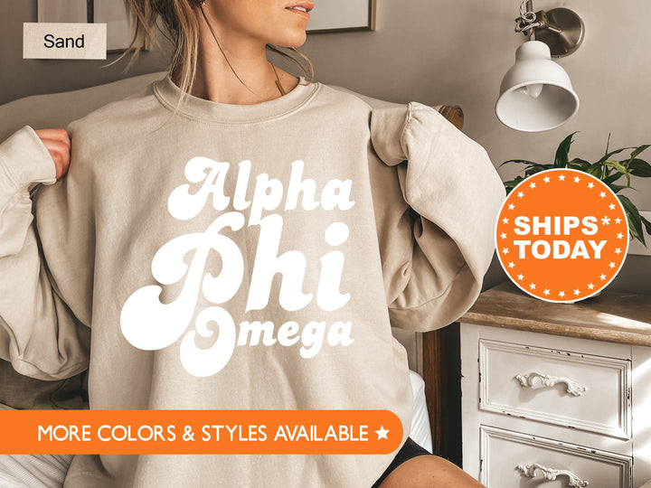 Alpha Phi Omega 80's Disco Coed Sweatshirt | APO Greek Apparel | APHIO Hoodie | Coed Fraternity | Sorority Gifts | Retro Sweatshirt _ 8768g