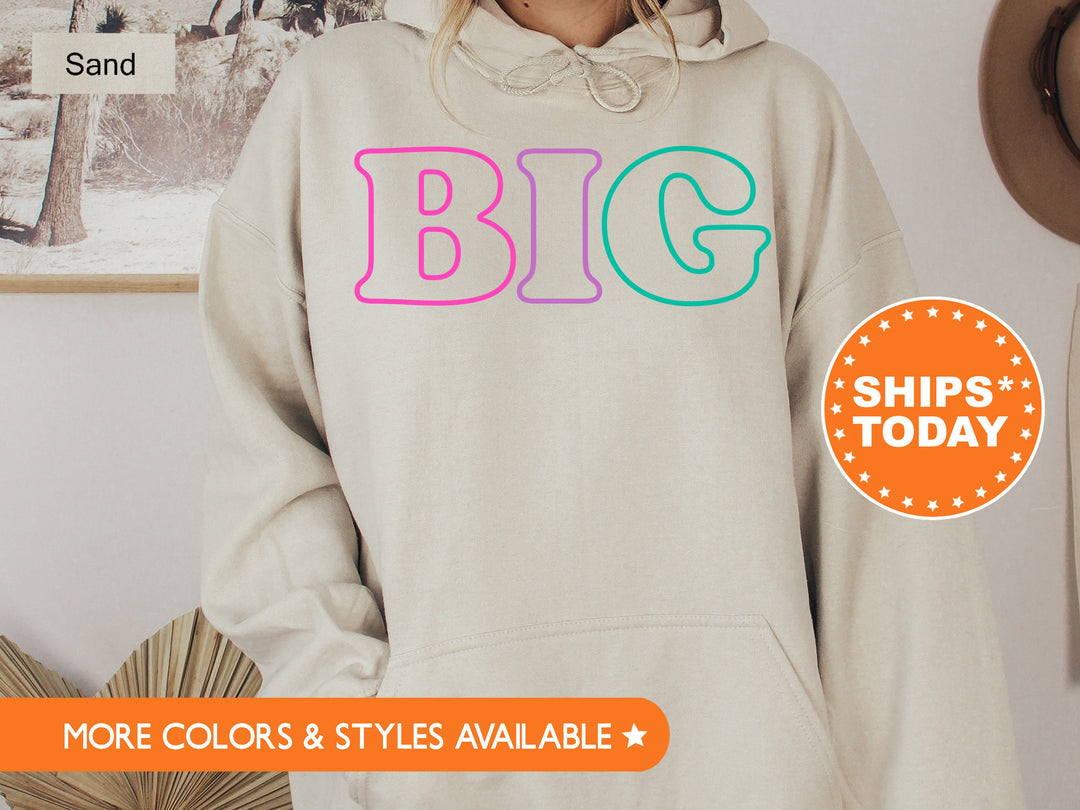 Big Little Neon Letters Sorority Sweatshirt | Big Little Sweatshirt | Initiation Gifts | Big Little Reveal | Gift For GBig GGBig _ 135