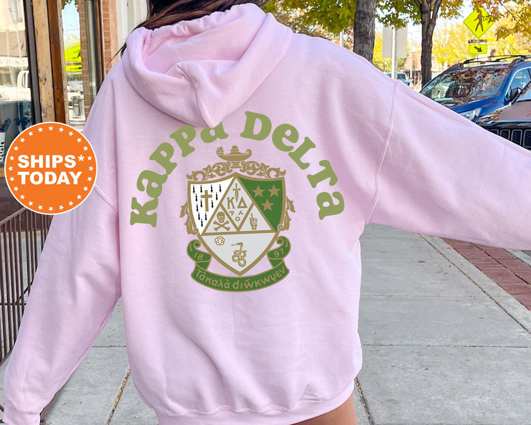 Kappa Delta Sorority Style Sorority Sweatshirt | Kappa Delta Sweatshirt | Kay Dee Sorority Hoodie | KD Sorority Crest | Big Little