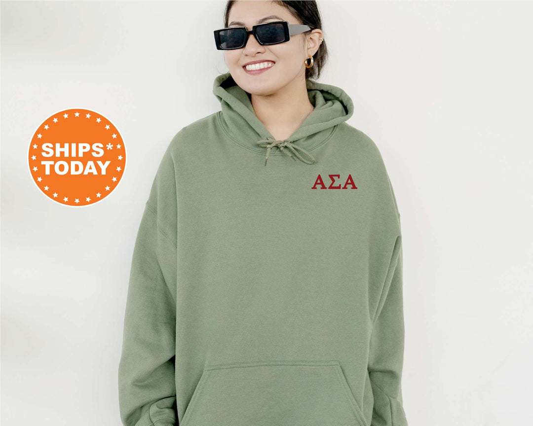 Alpha Sigma Alpha Sorority Style Sorority Sweatshirt | Alpha Sigma Alpha Sweatshirt | ASA Sorority Crest | Sorority Hoodie | Bid Day