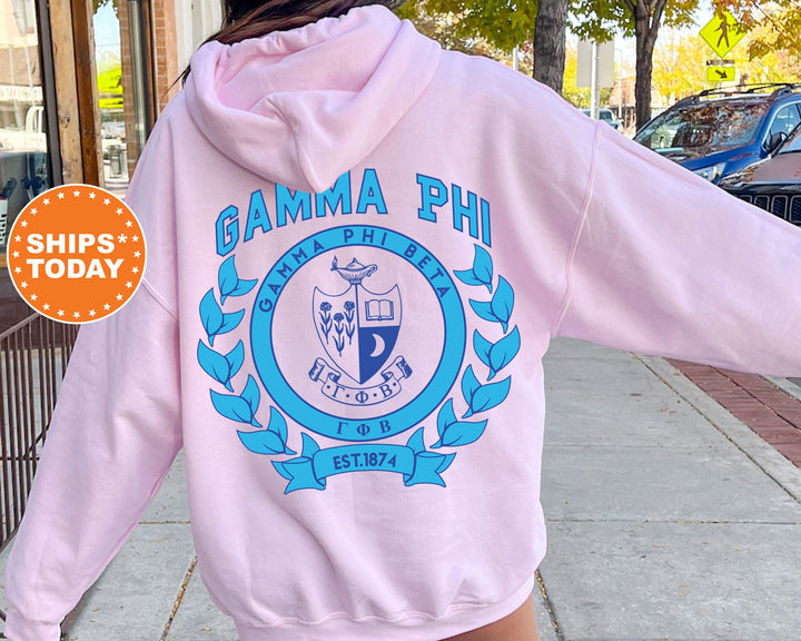 Gamma Phi Beta Sorority Seal Sorority Sweatshirt | Gamma Phi Beta Sweatshirt | Gamma Phi Sorority Hoodie | GPHI Sorority Crest 11222g