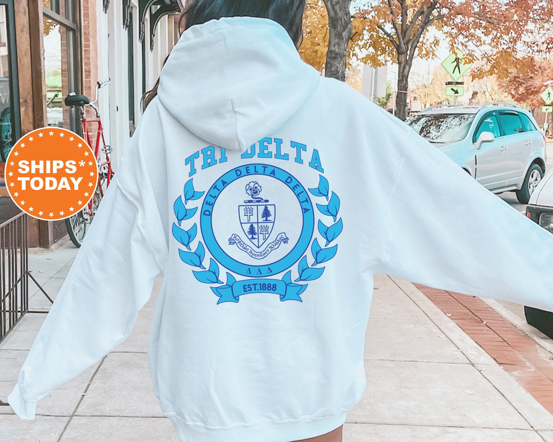 Delta Delta Delta Sorority Seal Sorority Sweatshirt | Tri Delta Sweatshirt | Tri Delta Hoodie | Tri Delta Merch | Sorority Crest