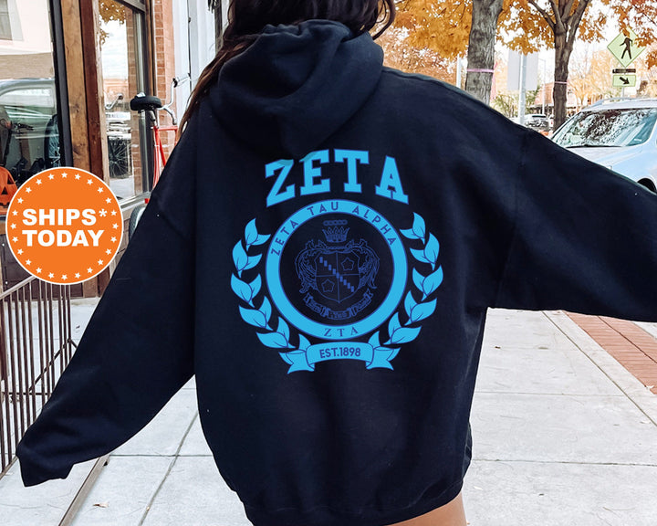 Zeta Tau Alpha Sorority Seal Sorority Sweatshirt | Zeta Sorority Hoodie | Zeta Sorority Crest | Sorority Gift | Big Little Reveal 11233g