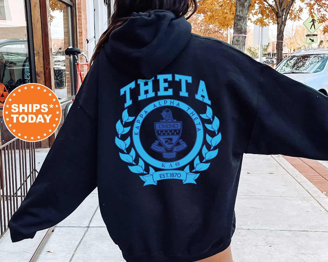 Kappa Alpha Theta Sorority Seal Sorority Sweatshirt | Theta Sweatshirt | Theta Sorority Crest | Sorority Hoodie | Initiation Gift 11223g
