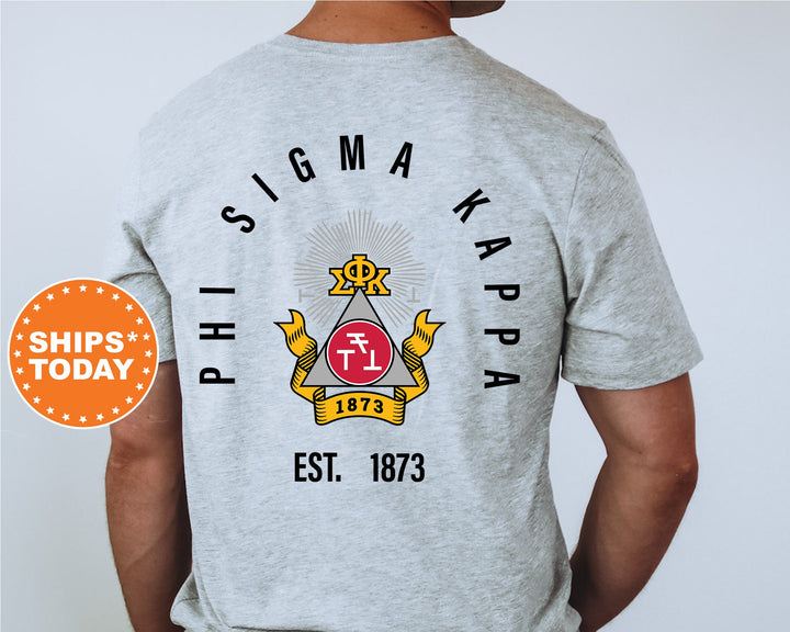 Phi Sigma Kappa Iconic Symbol Fraternity T-Shirt | Phi Sigma Kappa Shirt | Phi Sig Fraternity Crest | Greek Life | Fraternity Gift _ 11967g