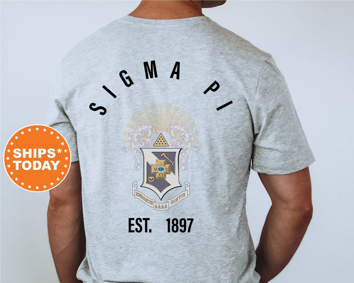 Sigma Pi Iconic Symbol Fraternity T-Shirt | Sigma Pi Shirt | Fraternity Crest | Fraternity Chapter | Rush Pledge | Greek Apparel _ 11975g