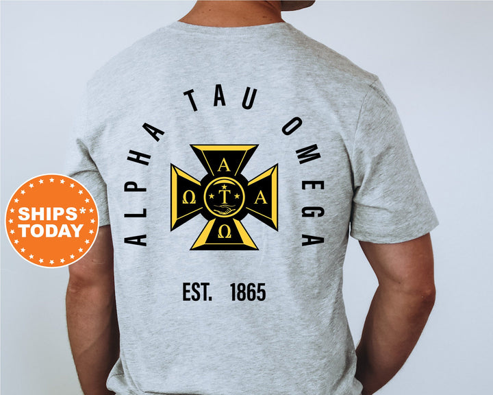 Alpha Tau Omega Iconic Symbol Fraternity T-Shirt | Alpha Tau Omega Shirt | ATO Fraternity Crest Shirt | Fraternity Bid Day Gifts _ 11953g