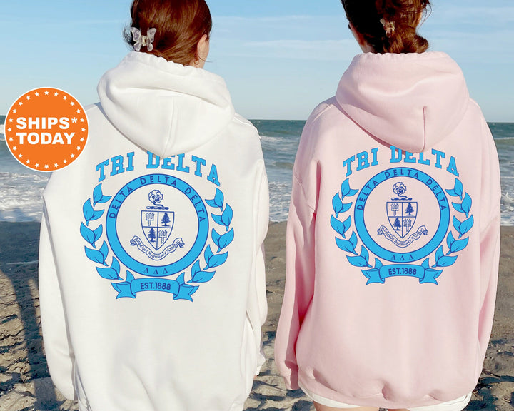 Delta Delta Delta Sorority Seal Sorority Sweatshirt | Tri Delta Sweatshirt | Tri Delta Hoodie | Tri Delta Merch | Sorority Crest