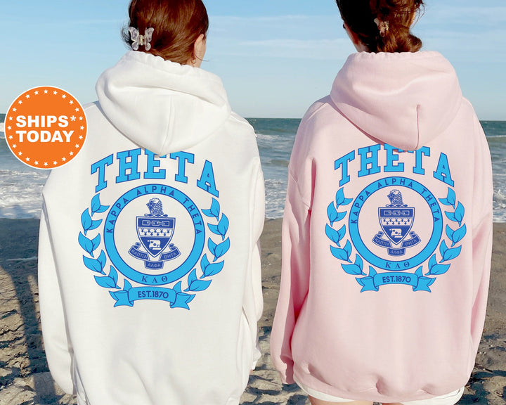 Kappa Alpha Theta Sorority Seal Sorority Sweatshirt | Theta Sweatshirt | Theta Sorority Crest | Sorority Hoodie | Initiation Gift 11223g
