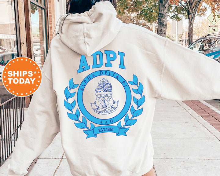 Alpha Delta Pi Sorority Seal Sorority Sweatshirt | ADPI Sorority Hoodie | Big Little Sorority Reveal | Alpha Delta Pi Sweatshirt