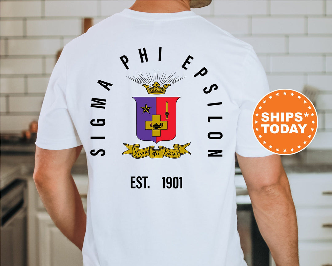 Sigma Phi Epsilon Iconic Symbol Fraternity T-Shirt | Sigma Phi Epsilon Shirt | SigEp Shirt | Fraternity Crest shirt | Greek Apparel _ 11974g