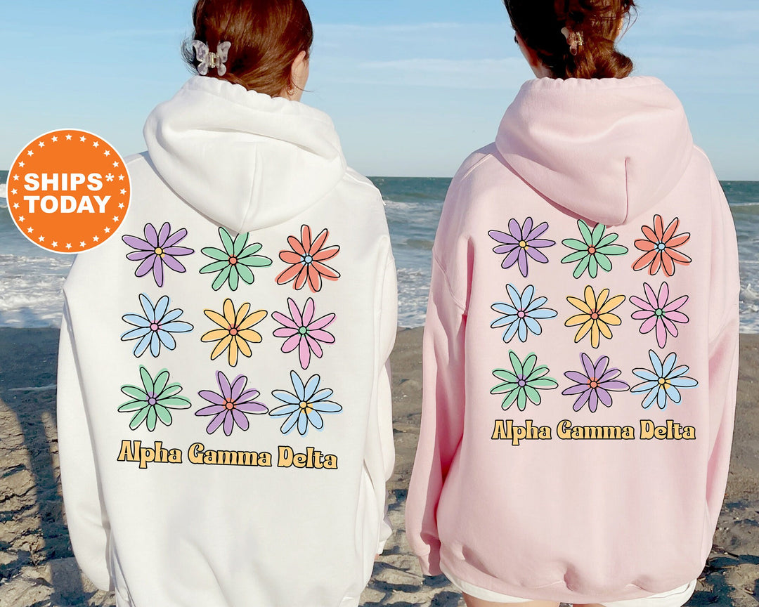 Alpha Gamma Delta Flower Fashion Sorority Sweatshirt | Alpha Gam Hoodie | Alpha Gamma Delta Sweatshirt | Big Little Sorority Reveal