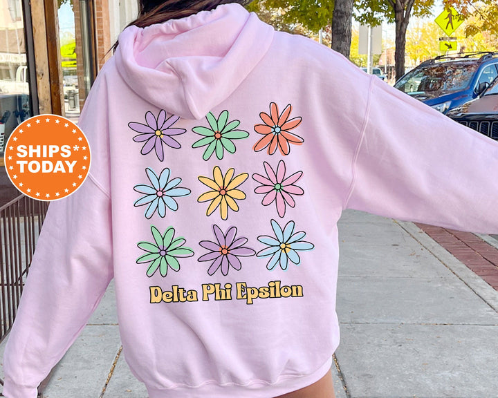 Delta Phi Epsilon Flower Fashion Sorority Sweatshirt | DPHIE Sweatshirt | Sorority Hoodie | Big Little Reveal | Sorority Apparel