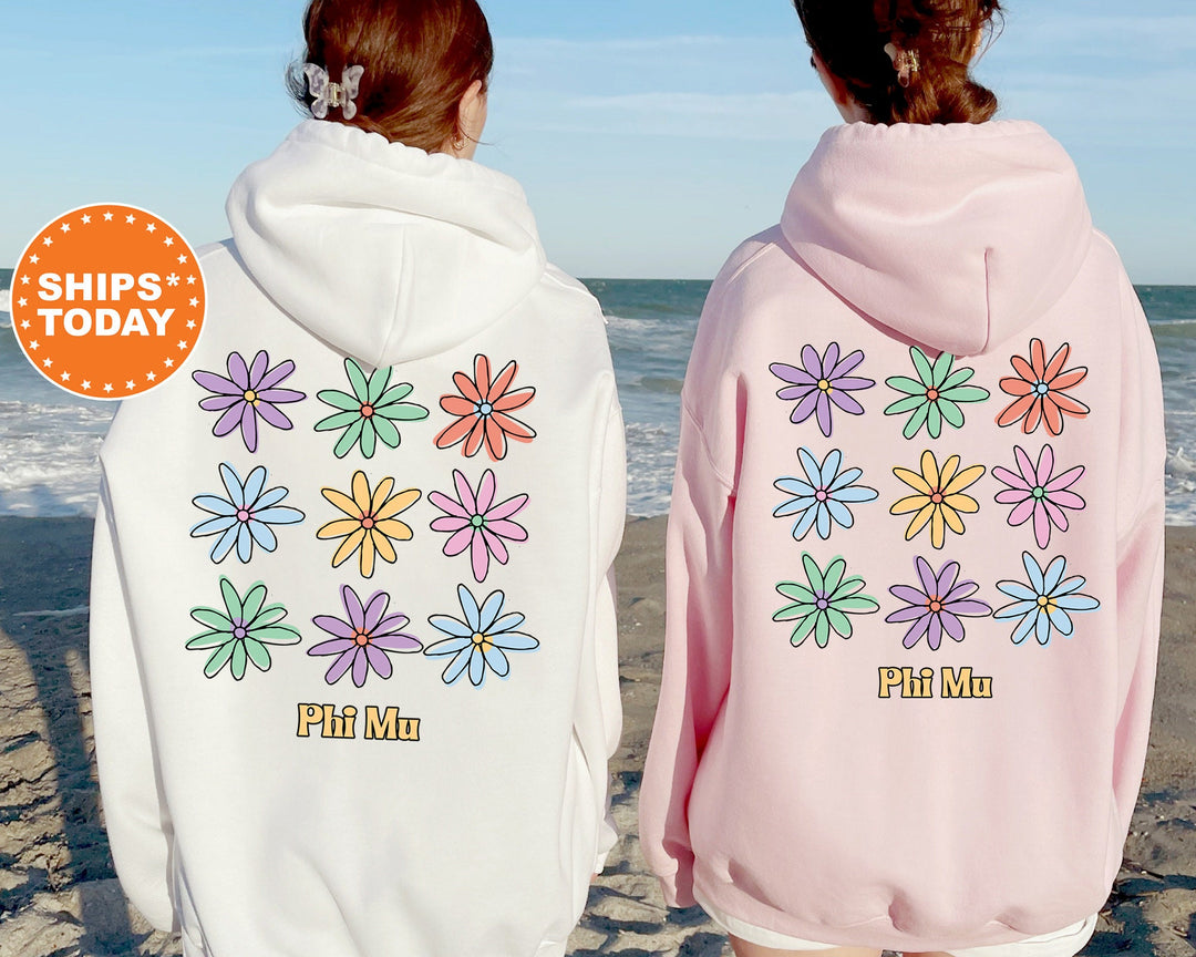 Phi Mu Flower Fashion Sorority Sweatshirt | Phi Mu Sweatshirt | Phi Mu Hoodie | Big Little Reveal | Greek Apparel | Sorority Gift