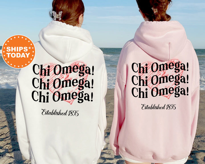 Chi Omega Balloon Bliss Sorority Sweatshirt | Chi Omega Sweatshirt | Chi O Sorority Hoodie | Greek Apparel | Big Little Sorority