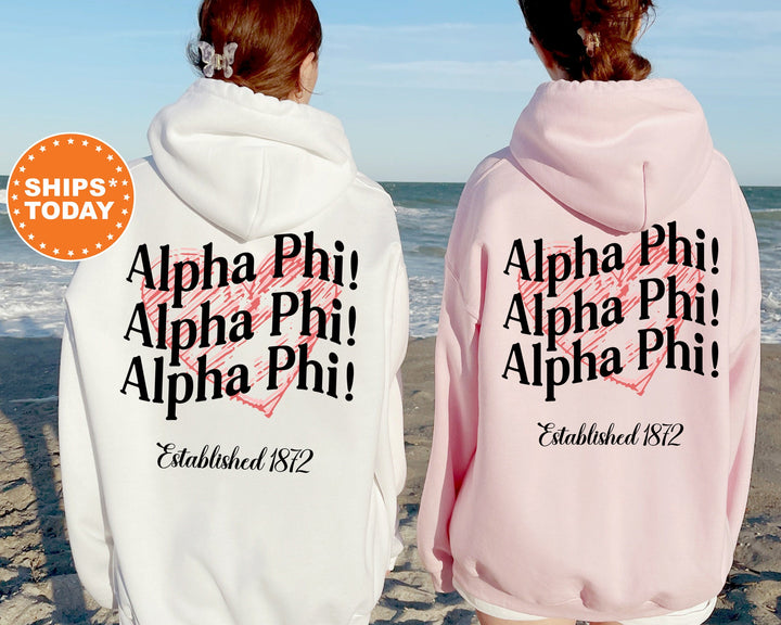 Alpha Phi Balloon Bliss Sorority Sweatshirt | Alpha Phi Sweatshirt | APHI Sorority Hoodie | Sorority Initiation | Big Little Gift 13689g