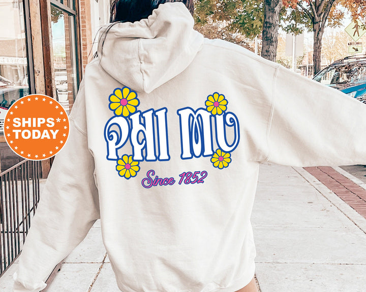Phi Mu Sunny Blooms Sorority Sweatshirt | Phi Mu Hoodie | Phi Mu Gift | Sorority Merch | Big Little Reveal | Sorority Gift _ 13676g