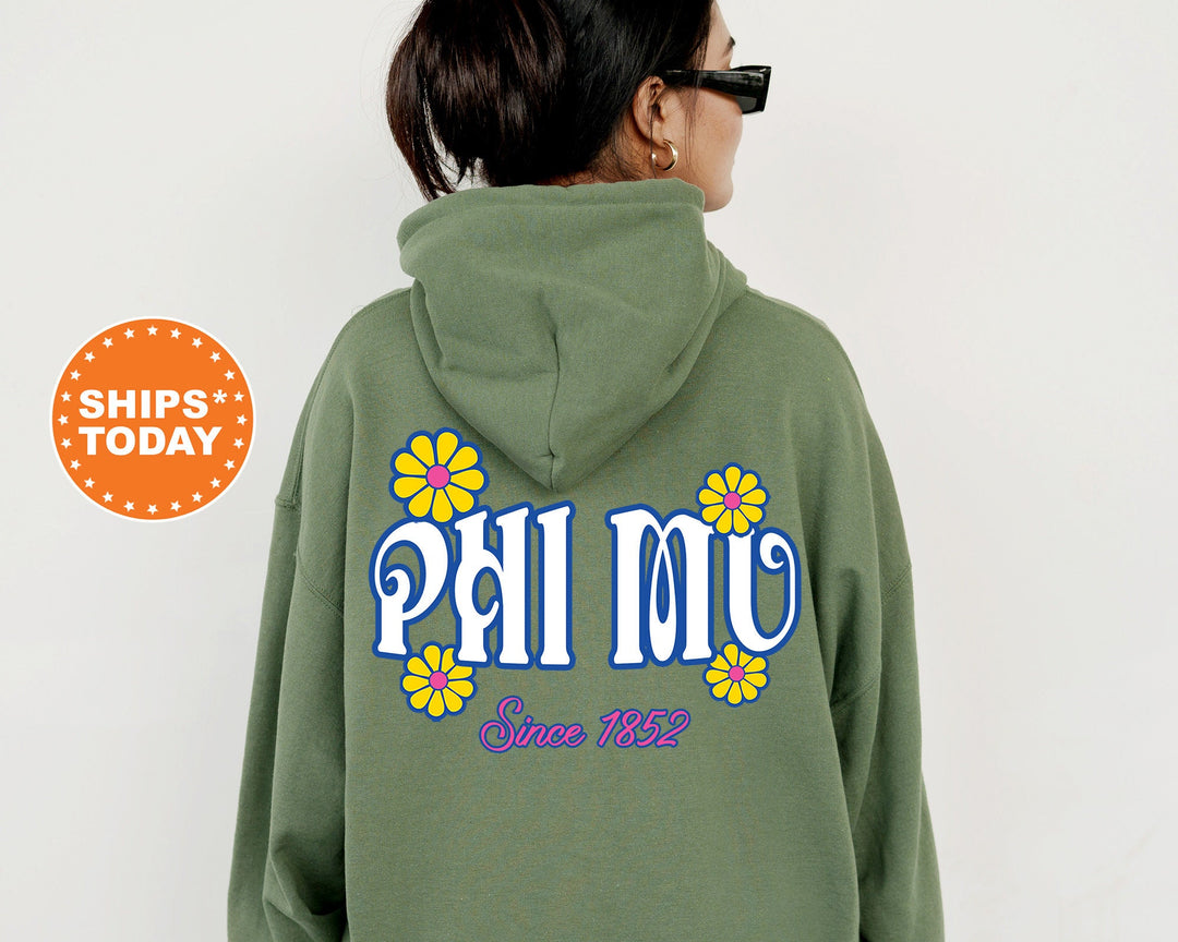 Phi Mu Sunny Blooms Sorority Sweatshirt | Phi Mu Hoodie | Phi Mu Gift | Sorority Merch | Big Little Reveal | Sorority Gift _ 13676g