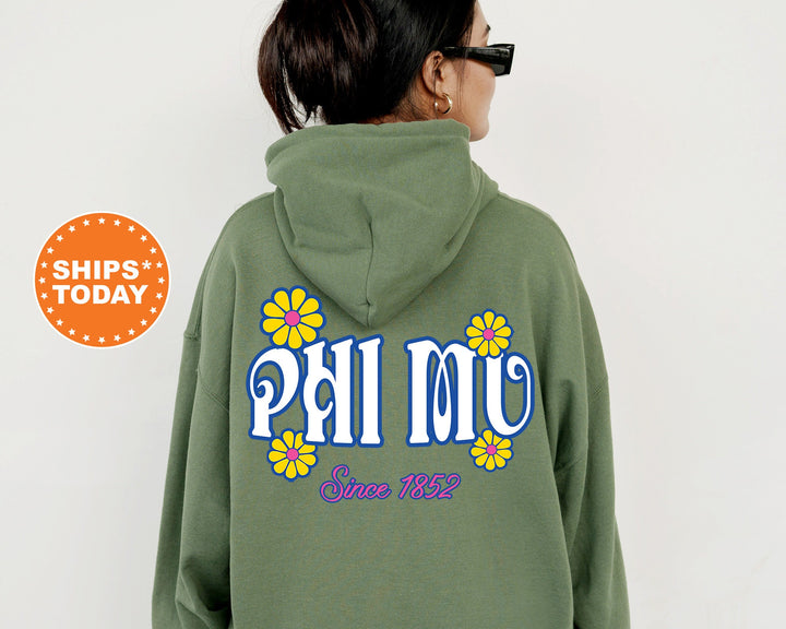 Phi Mu Sunny Blooms Sorority Sweatshirt | Phi Mu Hoodie | Phi Mu Gift | Sorority Merch | Big Little Reveal | Sorority Gift _ 13676g
