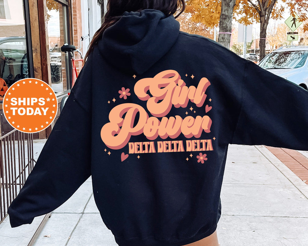 Delta Delta Delta Girl Power Sorority Sweatshirt | Delta Delta Delta Hoodie | Tri Delta Sweatshirt | Big Little Reveal Sorority _ 13902g