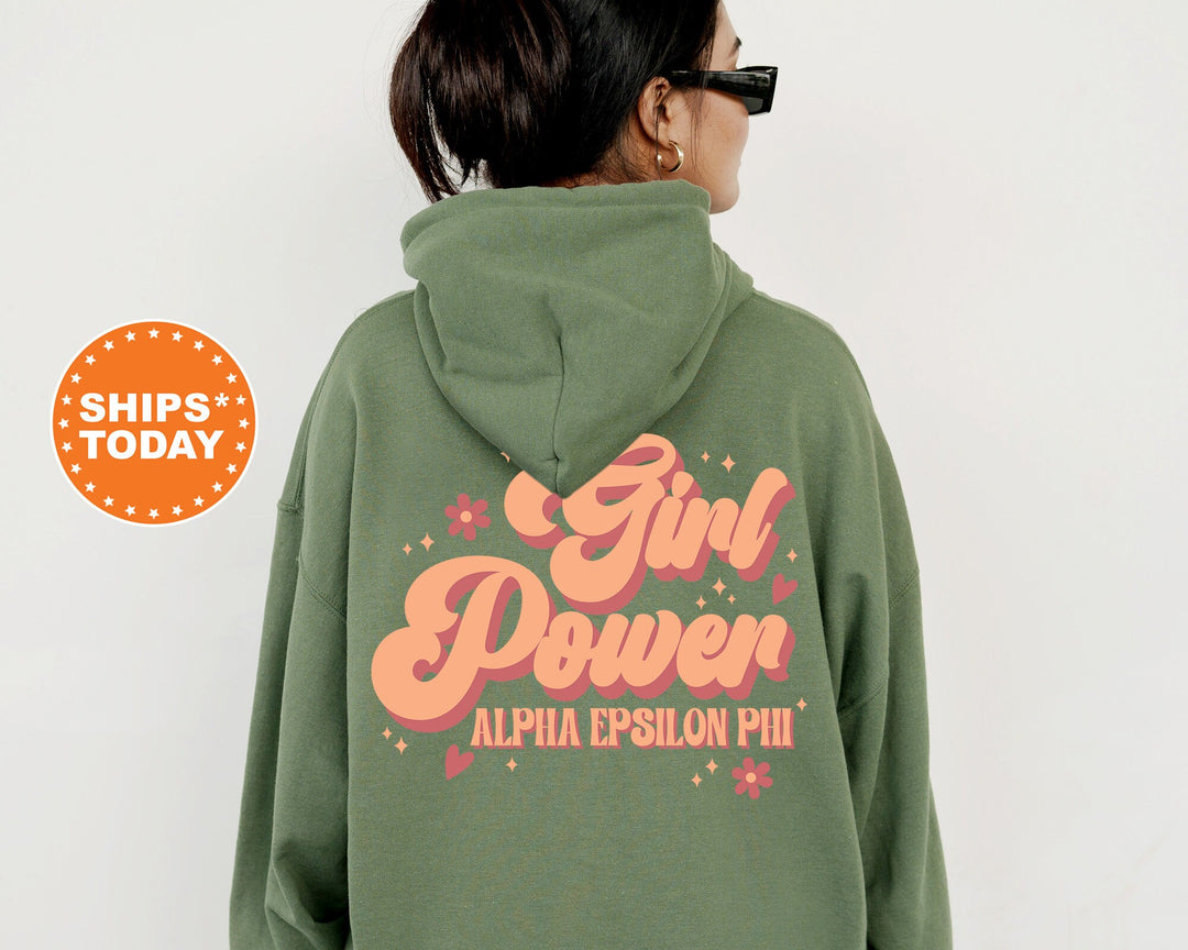 Alpha Epsilon Phi Girl Power Sorority Sweatshirt | Alpha Epsilon Phi Hoodie | AEPHI Sweatshirt | Big Little Gift | Greek Apparel _ 13894g