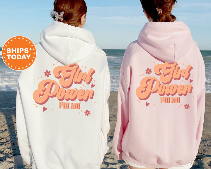 Phi Mu Girl Power Sorority Sweatshirt | Phi Mu Hoodie | Phi Mu Sweatshirt | Big Little Sorority | Greek Apparel | Sorority Merch _ 13910g