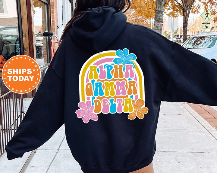 Alpha Gamma Delta Rainbow Rush Sorority Sweatshirt | Alpha Gam Hoodie | Sorority Gift | Greek Apparel | Big Little Reveal Gift