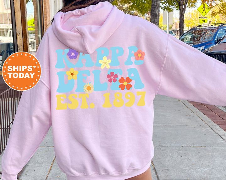 Kappa Delta Bright Buds Sorority Sweatshirt | Kappa Delta Sweatshirt | Kappa Delta Hoodie | Greek Apparel | Big Little Sorority 13570g