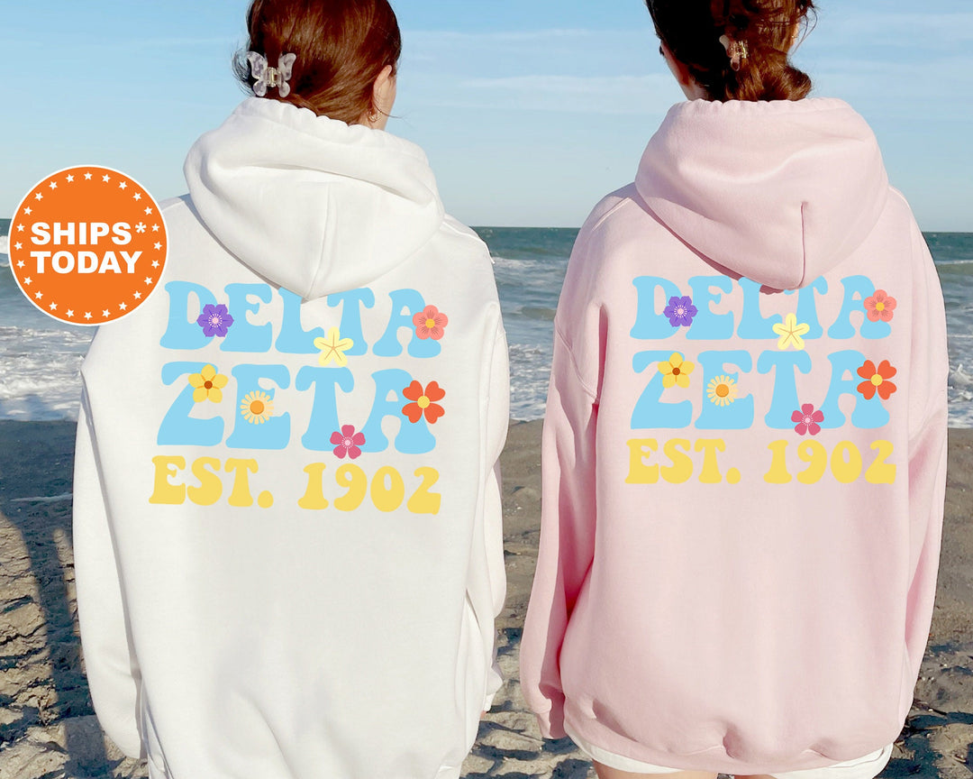 Delta Zeta Bright Buds Sorority Sweatshirt | Delta Zeta Merch | Dee Zee Sweatshirt | Delta Zeta Sorority Hoodie | Big Little Reveal
