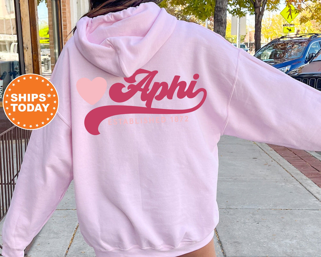 Alpha Phi Heart Haven Sorority Sweatshirt | Alpha Phi Hoodie | APHI Sweatshirt | Sorority Merch | Big Little Reveal | Greek Apparel 13533g