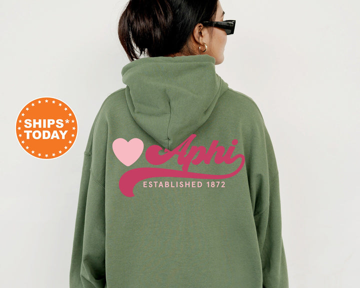 Alpha Phi Heart Haven Sorority Sweatshirt | Alpha Phi Hoodie | APHI Sweatshirt | Sorority Merch | Big Little Reveal | Greek Apparel 13533g