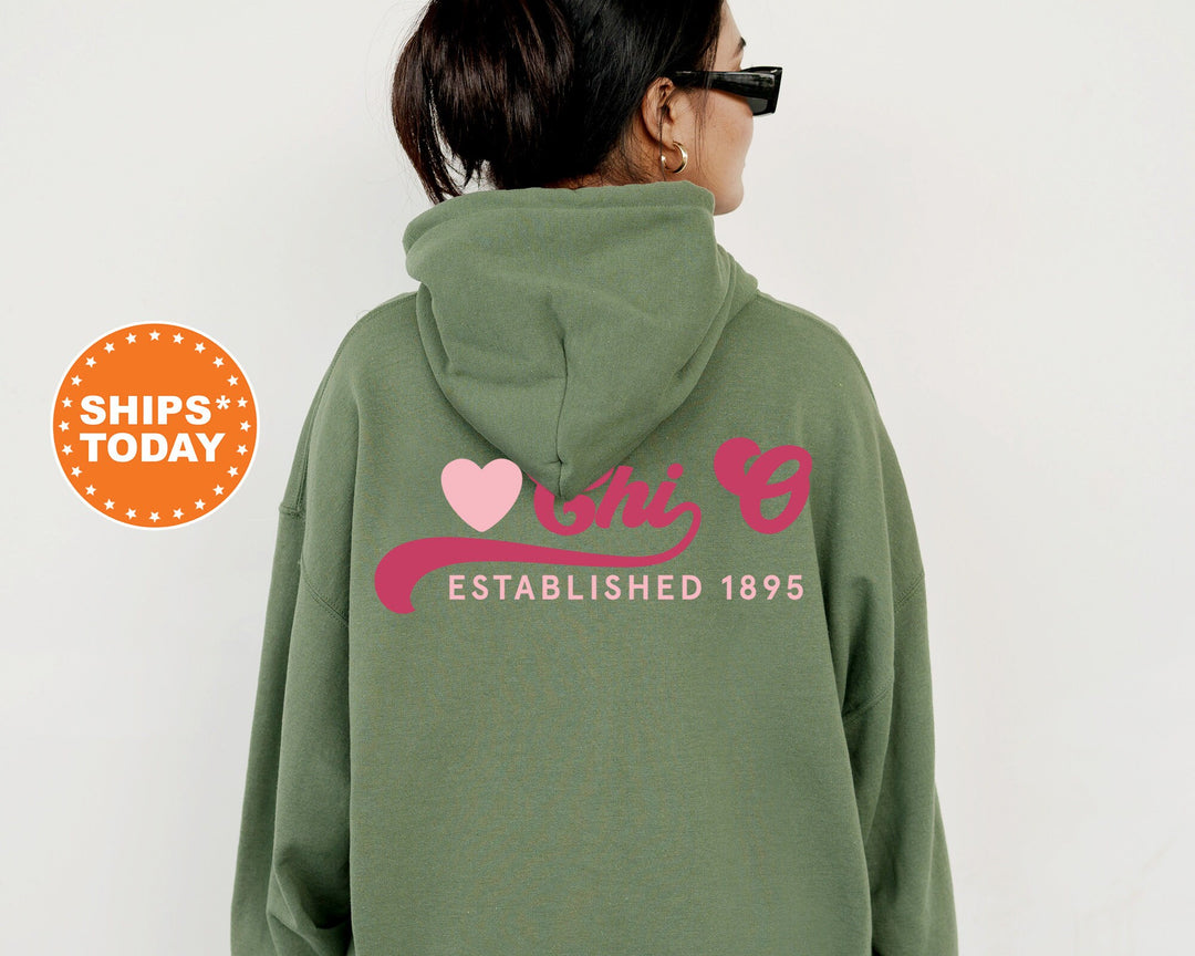 Chi Omega Heart Haven Sorority Sweatshirt | Chi Omega Hoodie | Chi O Sweatshirt | Big Little Gift | Sorority Reveal | Greek Apparel