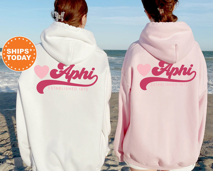 Alpha Phi Heart Haven Sorority Sweatshirt | Alpha Phi Hoodie | APHI Sweatshirt | Sorority Merch | Big Little Reveal | Greek Apparel 13533g