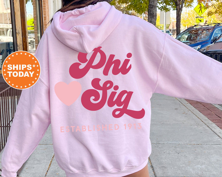 Phi Sigma Sigma Heart Haven Sorority Sweatshirt | Phi Sigma Sigma Hoodie | Phi Sig Sweatshirt | Sorority Big Little | Bid Day Gift 13547g