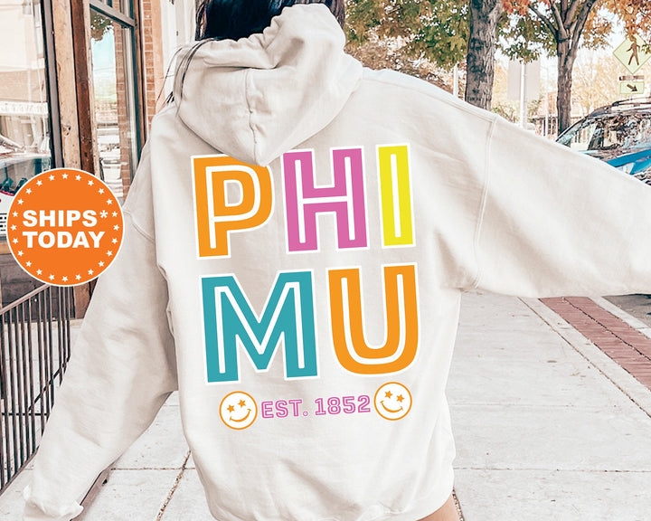 Phi Mu Frisky Script Sorority Sweatshirt | Phi Mu Hoodie | Phi Mu Sweatshirt | Sorority Apparel | Sorority Gifts For Little _ 14029g