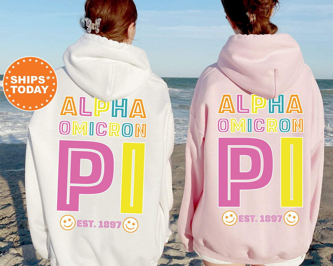 Alpha Omicron Pi Frisky Script Sorority Sweatshirt | Alpha O Sweatshirt | Alpha O Hoodie | Sorority Gift | Big Little Reveal _ 14015g