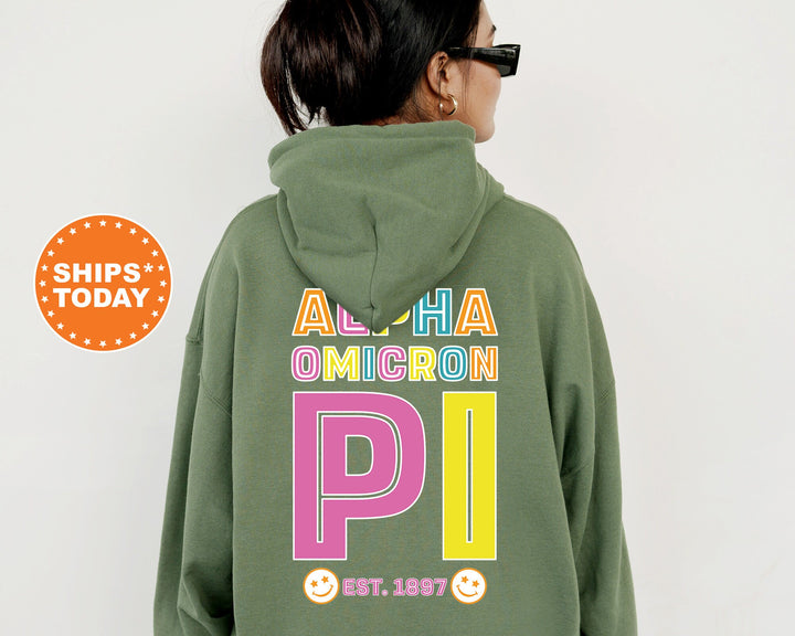 Alpha Omicron Pi Frisky Script Sorority Sweatshirt | Alpha O Sweatshirt | Alpha O Hoodie | Sorority Gift | Big Little Reveal _ 14015g