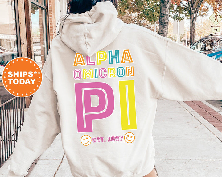 Alpha Omicron Pi Frisky Script Sorority Sweatshirt | Alpha O Sweatshirt | Alpha O Hoodie | Sorority Gift | Big Little Reveal _ 14015g