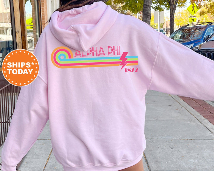 Alpha Phi Sparkling Pink Sorority Sweatshirt | Alpha Phi Sweatshirt | APHI Sorority Hoodie | Big Little Reveal | Sorority Apparel _ 14095g