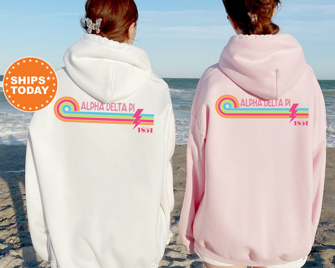 Alpha Delta Pi Sparkling Pink Sorority Sweatshirt | ADPI Sorority Hoodie | Alpha Delta Pi Sweatshirt | Big Little Sorority Gift _ 14091g