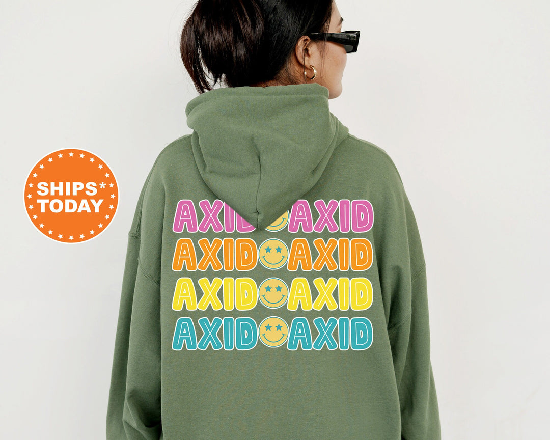 Alpha Xi Delta Colorful Smiley Sorority Sweatshirt | AXID Hoodie | Sorority Merch | Sorority Gift | Big Little Gift | Greek Apparel