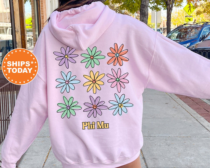 Phi Mu Flower Fashion Sorority Sweatshirt | Phi Mu Sweatshirt | Phi Mu Hoodie | Big Little Reveal | Greek Apparel | Sorority Gift