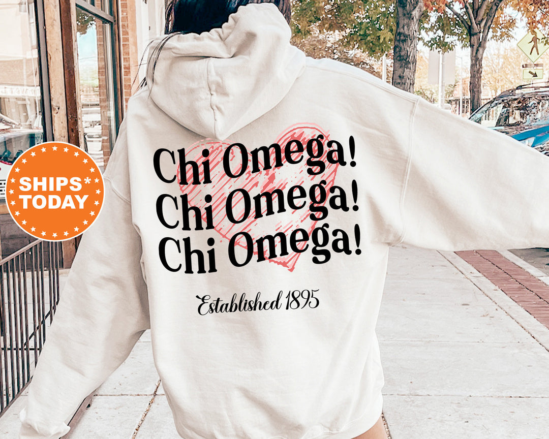 Chi Omega Balloon Bliss Sorority Sweatshirt | Chi Omega Sweatshirt | Chi O Sorority Hoodie | Greek Apparel | Big Little Sorority