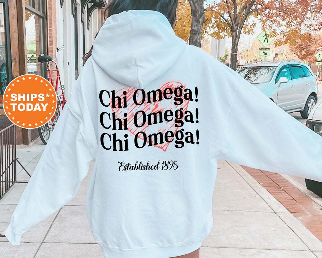 Chi Omega Balloon Bliss Sorority Sweatshirt | Chi Omega Sweatshirt | Chi O Sorority Hoodie | Greek Apparel | Big Little Sorority