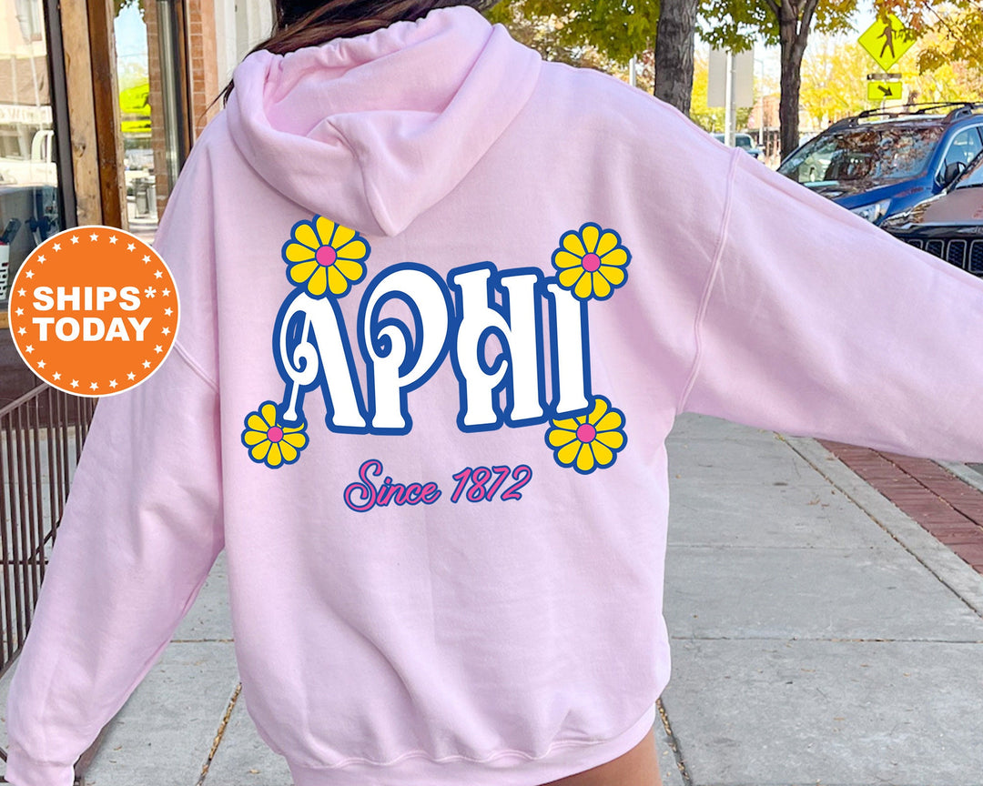 Alpha Phi Sunny Blooms Sorority Sweatshirt | APHI Sweatshirt | Alpha Phi Hoodie | Greek Apparel | Big Little Sorority Reveal _ 13663g