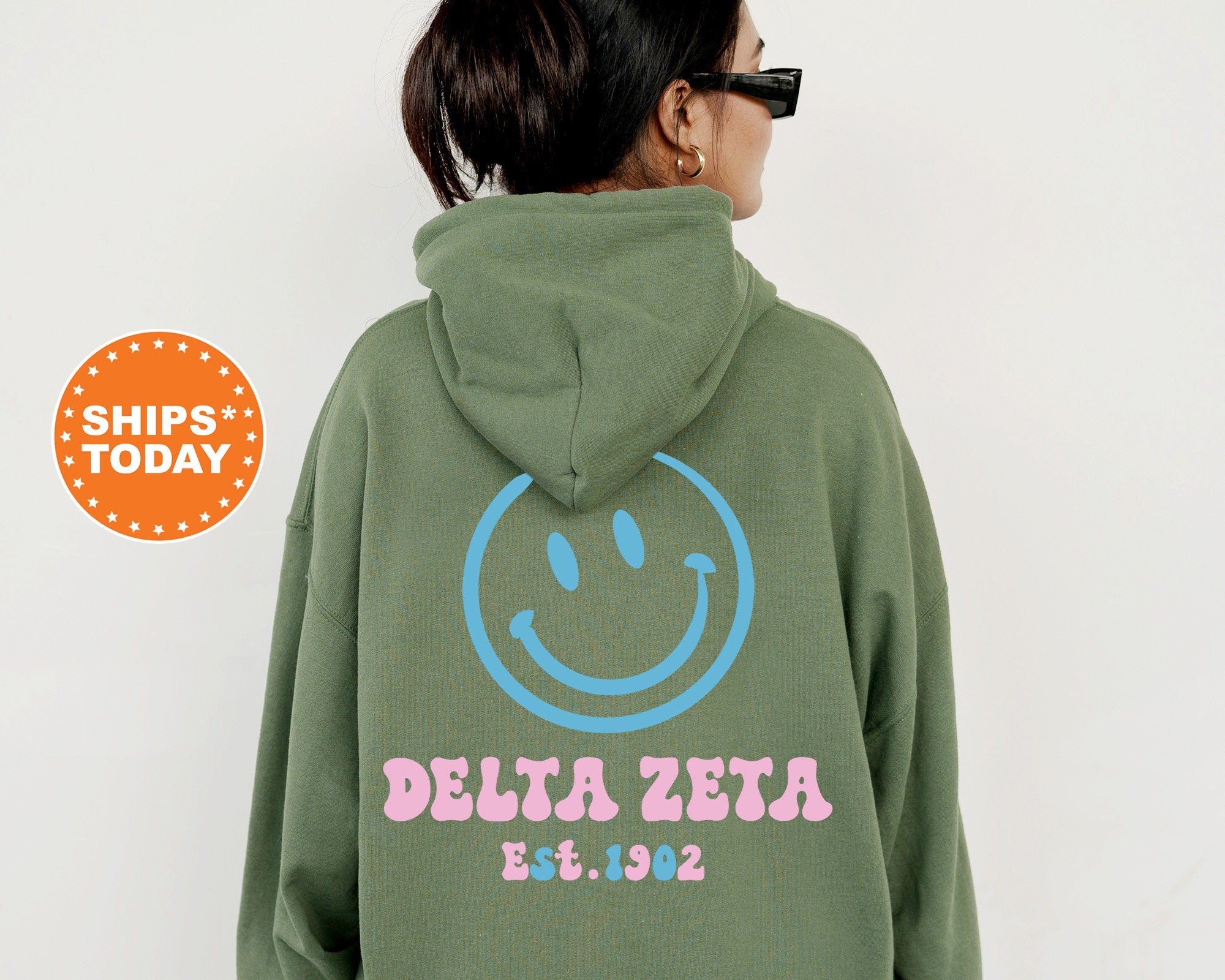 Delta Zeta Frosty Smile Sorority Sweatshirt | Delta Zeta Sweatshirt | Dee Zee Sorority Crewneck | Big Little Gift | Sorority Apparel