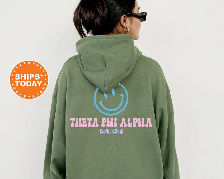 Theta Phi Alpha Frosty Smile Sorority Sweatshirt | Theta Phi Sorority Crewneck | Sorority Gift | Big Little Reveal | Custom Greek Apparel