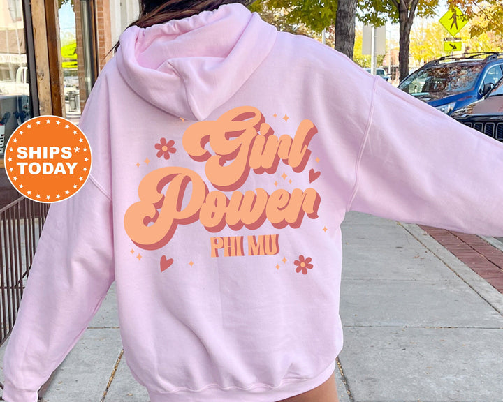 Phi Mu Girl Power Sorority Sweatshirt | Phi Mu Hoodie | Phi Mu Sweatshirt | Big Little Sorority | Greek Apparel | Sorority Merch _ 13910g